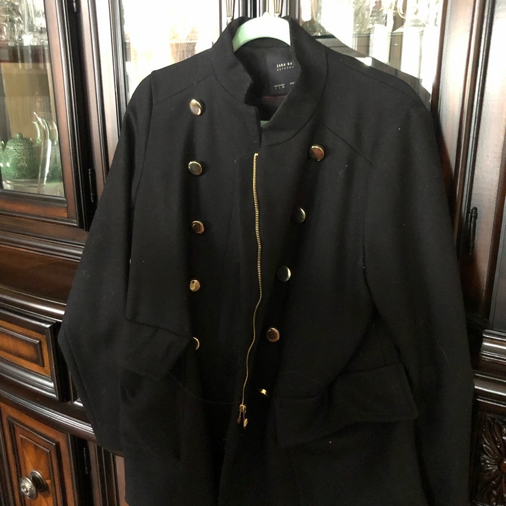 Gorgeous black zara pea coat